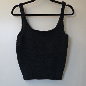 SKIMS Black Knit Crop Top